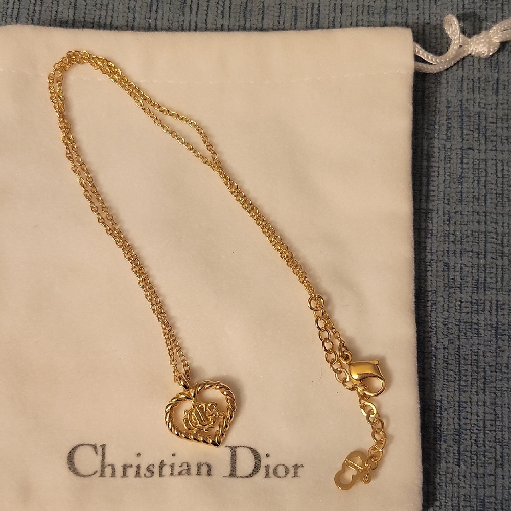 Dior Gold Heart Necklace